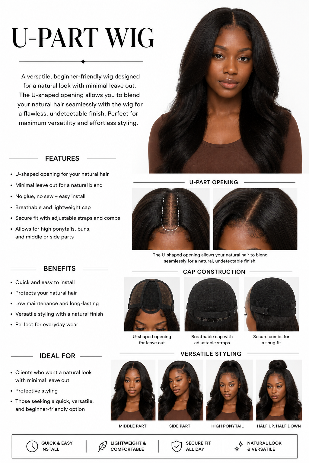 Maya U Part Wig